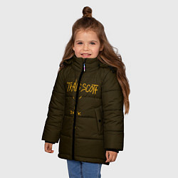 Куртка зимняя для девочки Travis Scott LOGO, цвет: 3D-черный — фото 2