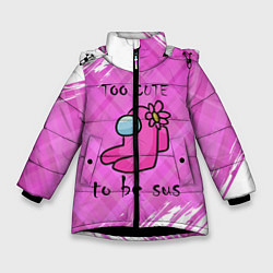 Куртка зимняя для девочки Among Us Z, цвет: 3D-черный