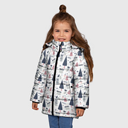 Куртка зимняя для девочки Ho-ho-ho!, цвет: 3D-черный — фото 2
