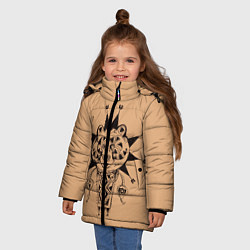 Куртка зимняя для девочки Медведь татем, цвет: 3D-черный — фото 2