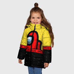 Куртка зимняя для девочки AMONG US Амонг Ас, цвет: 3D-черный — фото 2