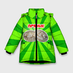 Куртка зимняя для девочки Пряник, цвет: 3D-черный