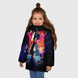 Куртка зимняя для девочки Шинобу Кочо, цвет: 3D-черный — фото 2