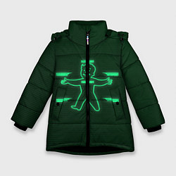 Куртка зимняя для девочки Vault-Boy HP, цвет: 3D-черный