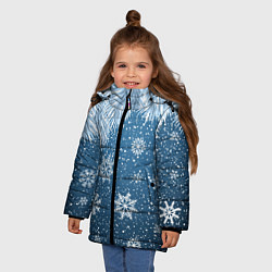 Куртка зимняя для девочки Снежное Настроенние, цвет: 3D-черный — фото 2