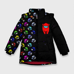 Куртка зимняя для девочки AMONG US, цвет: 3D-красный