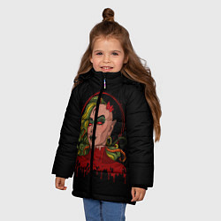Куртка зимняя для девочки Ведьма, цвет: 3D-красный — фото 2