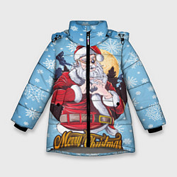 Куртка зимняя для девочки Santa Love, цвет: 3D-светло-серый