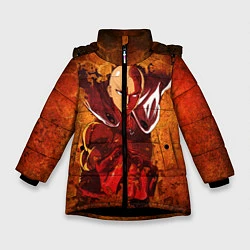 Куртка зимняя для девочки Ванпанчмен, цвет: 3D-черный