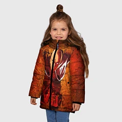 Куртка зимняя для девочки Ванпанчмен, цвет: 3D-черный — фото 2
