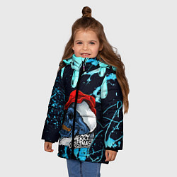 Куртка зимняя для девочки Счастливого Страждества, цвет: 3D-черный — фото 2