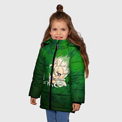 Куртка зимняя для девочки Доктор Стоун, цвет: 3D-черный — фото 2