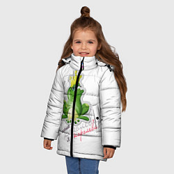 Куртка зимняя для девочки Королева, цвет: 3D-черный — фото 2