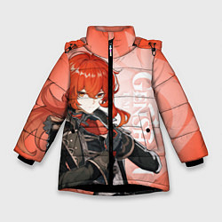 Куртка зимняя для девочки GENSHIN IMPACT, ДИЛЮК, цвет: 3D-черный
