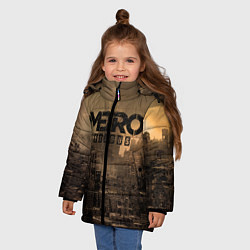 Куртка зимняя для девочки Metro город-призрак, цвет: 3D-светло-серый — фото 2