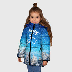 Куртка зимняя для девочки Happy New Year, цвет: 3D-светло-серый — фото 2