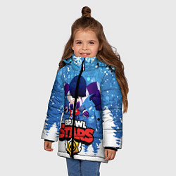 Куртка зимняя для девочки Brawl Stars Эдгар, цвет: 3D-черный — фото 2
