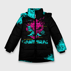 Куртка зимняя для девочки 2077, цвет: 3D-черный
