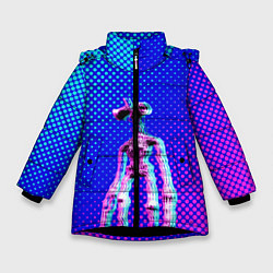 Куртка зимняя для девочки Siren Head - Helloween, цвет: 3D-черный