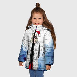 Куртка зимняя для девочки Леди Зима, цвет: 3D-красный — фото 2