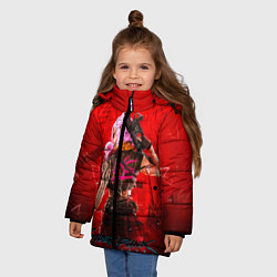 Куртка зимняя для девочки КИБЕРПАНК 2077, цвет: 3D-светло-серый — фото 2