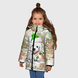 Куртка зимняя для девочки Щенок, цвет: 3D-черный — фото 2