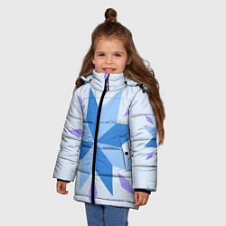 Куртка зимняя для девочки Снежинка, цвет: 3D-черный — фото 2