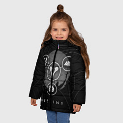 Куртка зимняя для девочки DESTINY, цвет: 3D-светло-серый — фото 2
