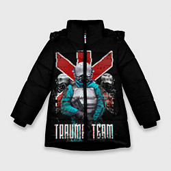 Куртка зимняя для девочки CYBERPUNK TRAUMA TEAM, цвет: 3D-черный