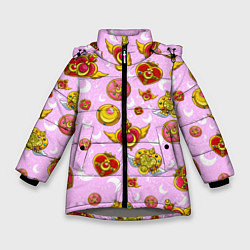 Куртка зимняя для девочки Сейлор Мун, цвет: 3D-светло-серый