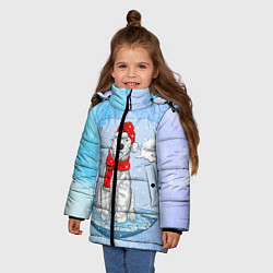 Куртка зимняя для девочки Беляш, цвет: 3D-черный — фото 2