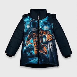 Куртка зимняя для девочки Космо ROCK, цвет: 3D-черный