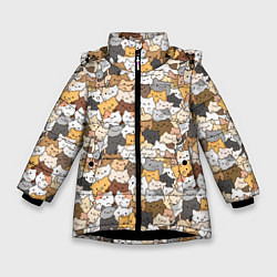 Зимняя куртка для девочки Котики муркотики