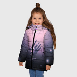 Куртка зимняя для девочки Стальной Алхимик, цвет: 3D-красный — фото 2