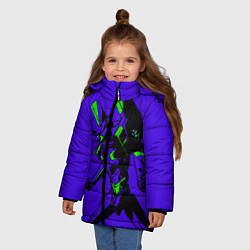 Куртка зимняя для девочки Евангилион, цвет: 3D-красный — фото 2