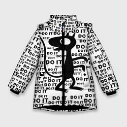 Куртка зимняя для девочки Люси, цвет: 3D-черный