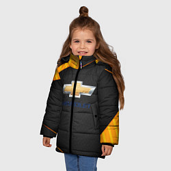 Куртка зимняя для девочки CHEVROLET Шевроле, цвет: 3D-светло-серый — фото 2