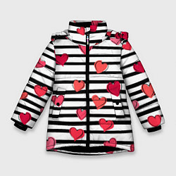 Зимняя куртка для девочки Hearts Pattern