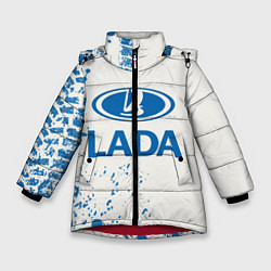 Куртка зимняя для девочки LADA, цвет: 3D-красный