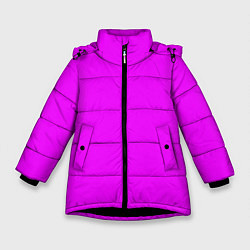 Куртка зимняя для девочки Маджента без рисунка, цвет: 3D-черный