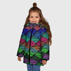Куртка зимняя для девочки МОРСКОЙ ДОМИНАНТ, цвет: 3D-черный — фото 2