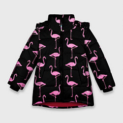 Зимняя куртка для девочки Фламинго Чёрная