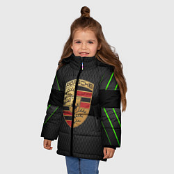Куртка зимняя для девочки PORSCHE ПОРШ, цвет: 3D-черный — фото 2
