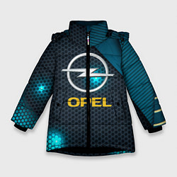 Куртка зимняя для девочки OPEL ОПЕЛЬ, цвет: 3D-черный