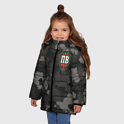 Куртка зимняя для девочки Пограничные войска, цвет: 3D-черный — фото 2