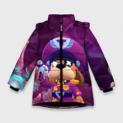 Куртка зимняя для девочки Генерал Гавс brawl stars, цвет: 3D-черный