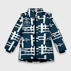 Куртка зимняя для девочки Toyota, цвет: 3D-черный