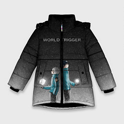 Куртка зимняя для девочки Импульс Мира, цвет: 3D-черный