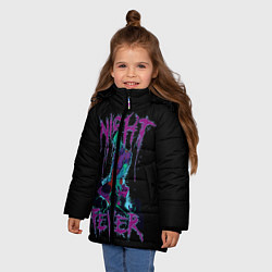 Куртка зимняя для девочки Зомби Диджей, цвет: 3D-черный — фото 2