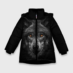 Куртка зимняя для девочки Evil Wolf, цвет: 3D-черный